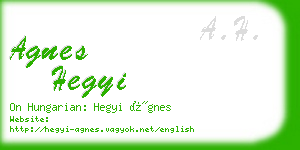 agnes hegyi business card